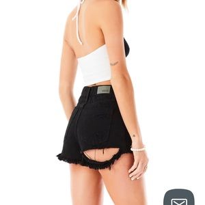 Carmar black denim shorts